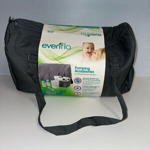 Evenflo Pumping Accessories Bag Gray NEW NWT 37 piece set breastfeeding baby